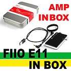 Fiio E11 PORTABLE HEADPHONE AMPLIFIER AMP +3.5mm/USB CABLE In box 