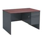 HON 38000 Series Desk with Right Pedestal (Mahogany)