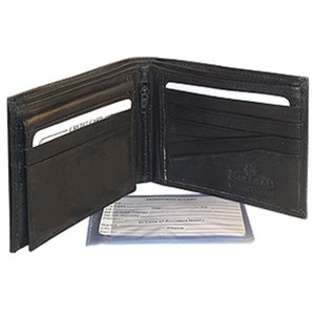   BiFold Lambskin Flip ID Credit Card holder Wallet Black 