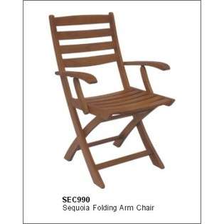 DC America SEC990 Sequoia Folding Arm Chair  Natural Finish  Pack of 2 