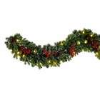   LED Battery Operated Taylor Spruce Christmas Garland   Clear Lights