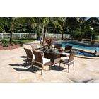   Grenada Patio 7 Piece Rectangular Table and Side Chair Dining Set