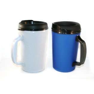 ThermoServ 2 ThermoServ Foam Insulated Coffee Mugs 20 oz (1)Blue & (1 