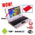 WolVol MINI NETBOOK 7 inch Mini Netbook 2GB WIFI ,android2.2 RED NEW 
