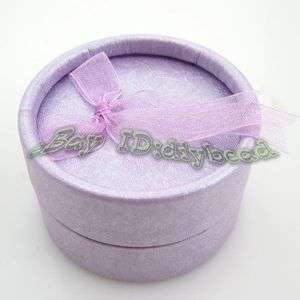 6x Lilac Round Jewelry Rings Wedding Gift Boxes 160289  
