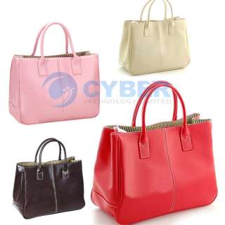 Faux Leather Womens Tote Shoulder Purse Bags Handbag  