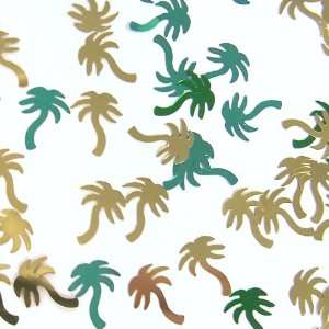    Lets Party By Green & Gold Palm Tree Confetti 