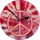 Rikkiknight Red Tye Die Peace Art 11.4 Wall Clock   Ideal Gift for 