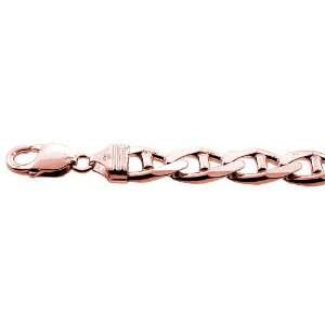  14K Rose Gold Plated Sterling Silver 20 Flat Marina Chain 