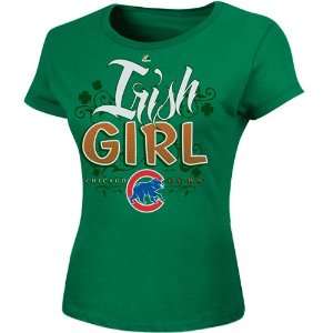 MLB Majestic Chicago Cubs Womens The Green Way St. Patricks Day T 