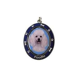  White Poodle Spinning Keychain Toys & Games