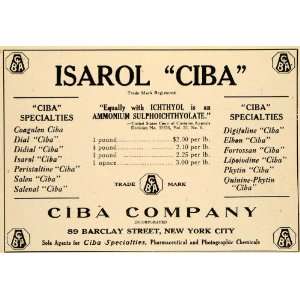   Isarol 89 Barclay St NY Pricing   Original Print Ad