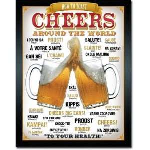  Cheers Around The World Beer Tin Sign