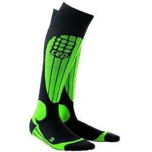  CEP Sportswear Green Compression Winter Sport Socks for Men 