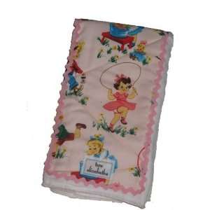  Vintage style Jump Rope Baby Girl Burp Cloth Baby