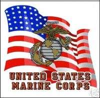 United States Marine Corps US Flag Globe Logo Sticker  