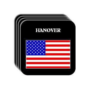 US Flag   Hanover, Pennsylvania (PA) Set of 4 Mini Mousepad Coasters
