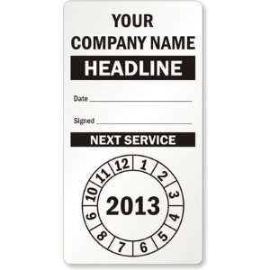  Your Company Name   Next Service Vinyl Labels, 4.5 x 2 