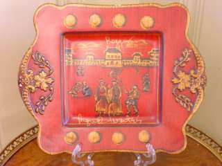 Signed Personally By Raymond Waites Red Oriental Plate  