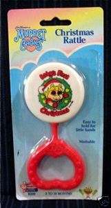 1989 Miss Piggy Muppet Baby Christmas Rattle /Old Stock  