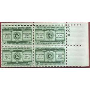 Stamps US First Of The Land Grant Colleges Scott 1065 MNHVFOG Block of 