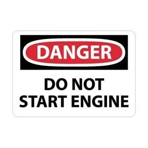 D507AB   Danger, Do Not Start Engine, 10 X 14, .040 Aluminum 