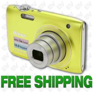 Nikon CoolPix S3100 14MP Digital Camera (Yellow) 26265 018208262656 