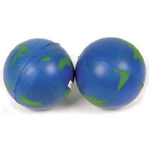   of 12 Foam Relaxable Stress Relief Ball Globe Design