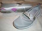 Ryka Leather Cross Strap Skimmers Flats Womens Shoes 5 M Medium Grey +