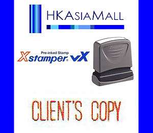   VX { CLIENTS COPY } Pre Inked Self Inking Red Ink Rubber Stamp (1138