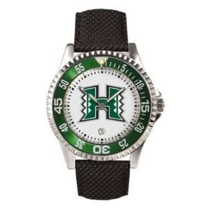 Hawaii Rainbow Warriors Competitor Leather Mens Watch  
