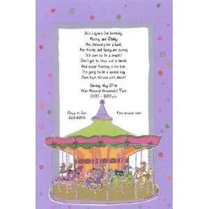  Carousel Party Invitations