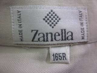 ZANELLA Mens Tan Long Sleeve Button Up Shirt Sz 16.5  
