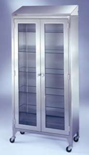   STAINLESS STEEL MEDICAL OR STORAGE CABINET SUPPLY CLOSET  