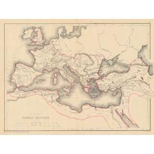   1856 Antique Map of the Provinces of the Roman Empire