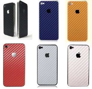 iPhone 4 / 4s Back High Quality Carbon Fibre Skin Vinyl Wrap Decal 
