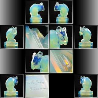 1920s French ART DECO SABINO FRANCE Opalescent Glass MOUSE FIGURINE 