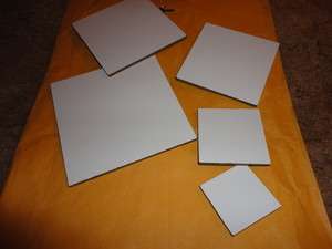 Plastic Templates  5 sizes squares for quilts  