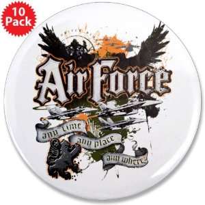  3.5 Button (10 Pack) Air Force US Grunge Any Time Any 