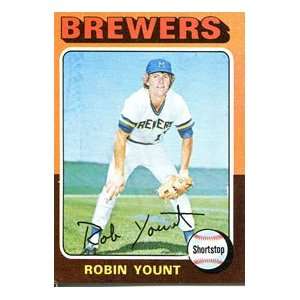  Robin Yount Unsigned 1975 Topps Card
