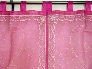 Pink Designer India Window Treatment Fashion Curtains  
