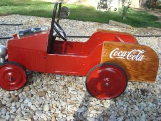   Red COCA COLA Outdoor METAL CHILDRENS PEDAL CAR Toy Car  