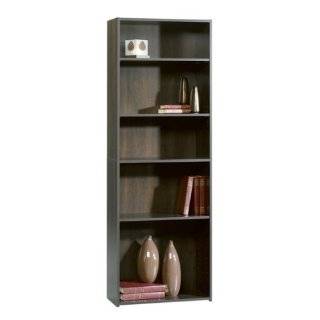 Shelf Bookcase Black Wood Finish