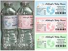 75 Baby Shower Personalized Water Bottle Labels Favors  