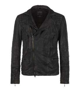 Cargo Leather Biker Jacket, Men, Leathers, AllSaints Spitalfields
