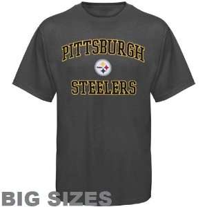   Steelers Charcoal Heart & Soul Big Sizes T shirt