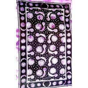  Tapestry ~ Purple Sun & Moon Tapestry ~ Appx 82x54