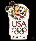 WALT DISNEY WORLD 2004 MINNIE MOUSE OLYMPIC PIN  