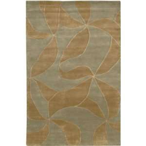 Round Aadi Hand knotted Rug, Brown, Gray, Carpet  