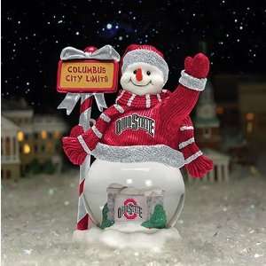  Ohio State Buckeyes City Limits Snowman Globe Sports 